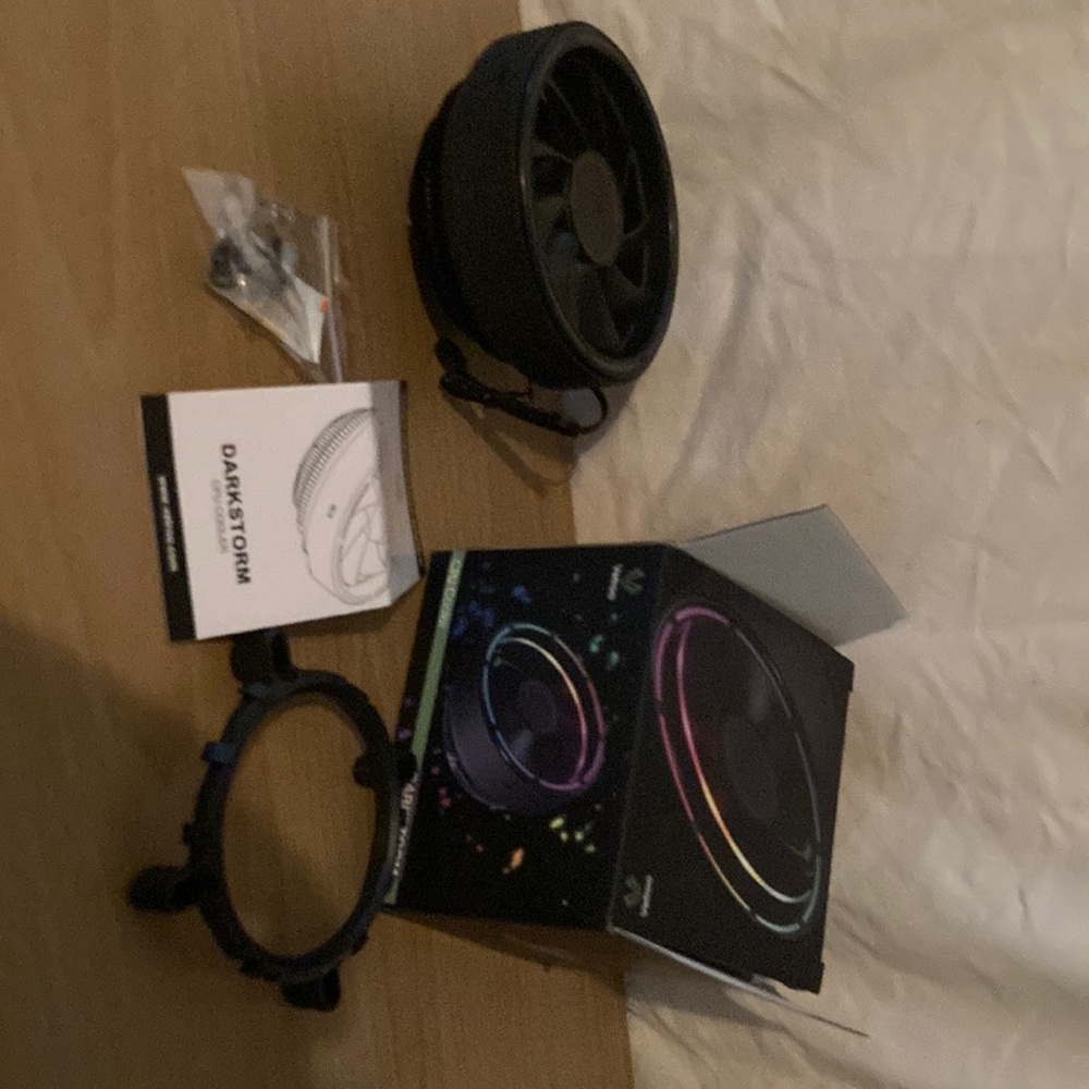 Dark storm CPU cooler for a gaming pc.